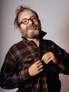 Maurizio Siconolfi in old-age makeup at the Otto-Falckenberg-Schule